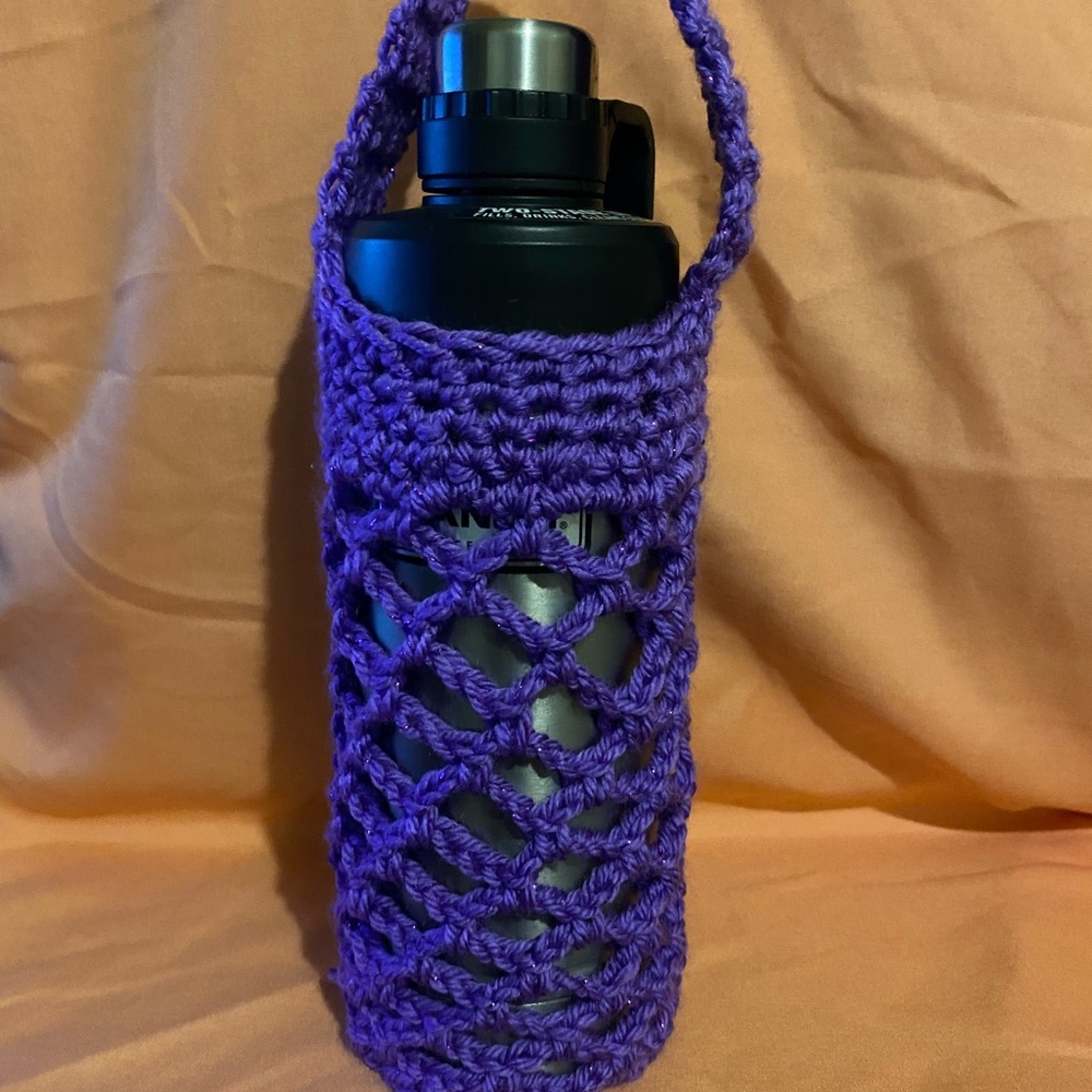 Handmade Crochet Water Bottle Holder